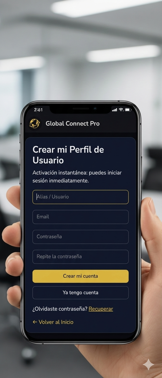 Pantalla de acceso de usuarios